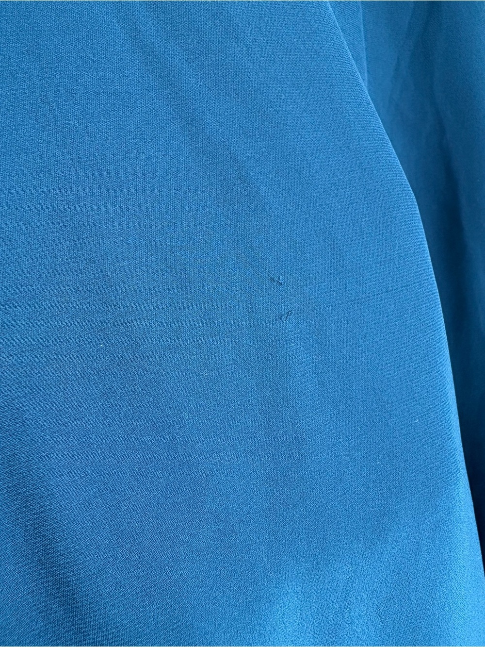 H&M Teal/Blue Dress, Self-Tie Waist, Beaded Neckline/Cuffs, Size 4 - Picture 8 of 8